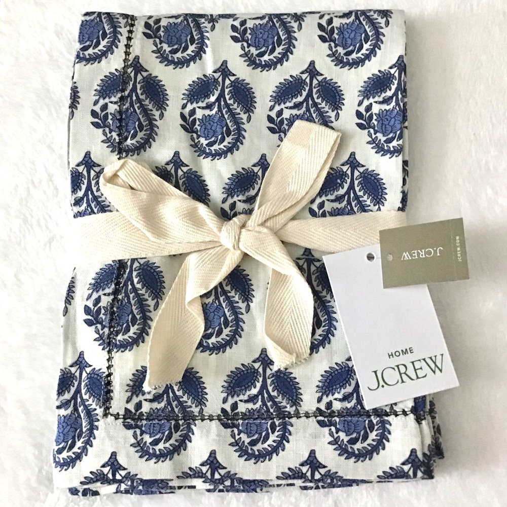 J.CREW Linen Placemats Limited Edition Set of Four New With Tag